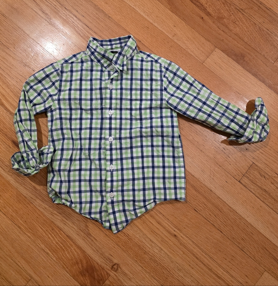 Janie And Jack Plaid Button Up Long Sleeve